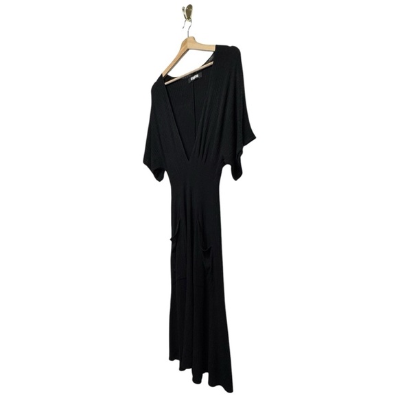 REFORMATION Reyes V-neck Midi Dress Black S - Picture 7 of 11